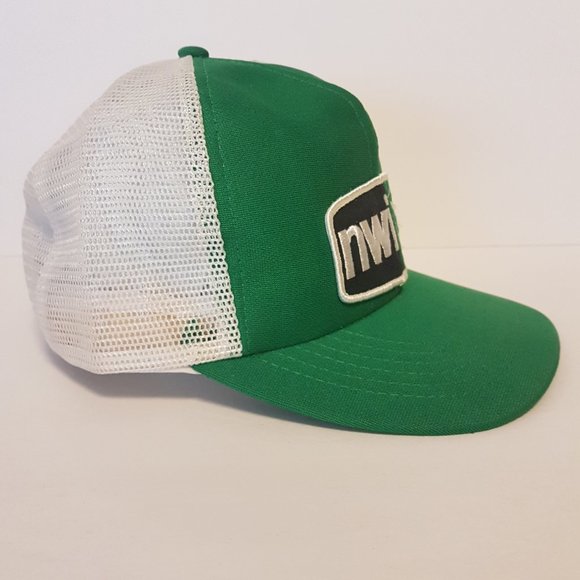 Vintage 80s NWI Hat Snapback Trucker Hat Classic Cap Airline Airplane Aviation - Picture 3 of 16